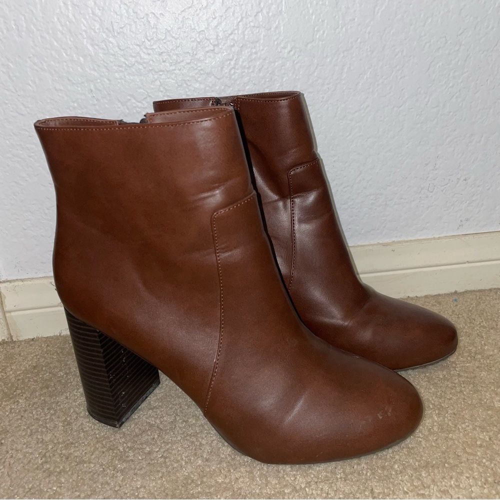 Forever 21 brown heel booties